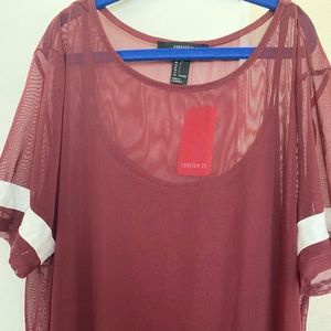Burgundy T-shirt dress